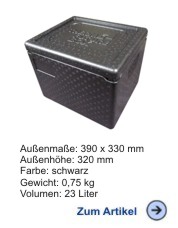 Thermobox Gastronorm 1/2 GN 257mm schwarz
