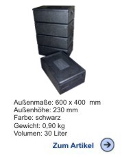 Thermobox Gastronorm 1/1 167mm schwarz Sparpack
