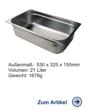 Gastronormbehlter 1/1 GN 150mm