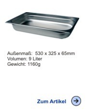 Gastronorm-Behlter 1/1 65mm