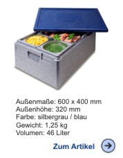 Thermobox Gastronorm 1/1 257mm blau-grau