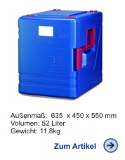 Thermobox Frontlader Blu'Box 52 Liter