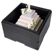Thermobox-Set Hochzeitstorte XL, 52 x 52 cm inkl. Kühlaufsatz und Kühlakku
