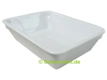 5 x Menüteller rechteckig, ungeteilt, tief