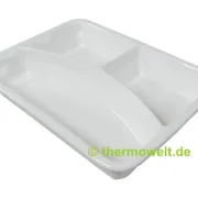 3 x Menüteller rechteckig 3-geteilt