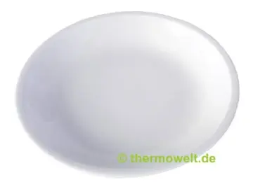 3 x Menüteller rund, ungeteilt