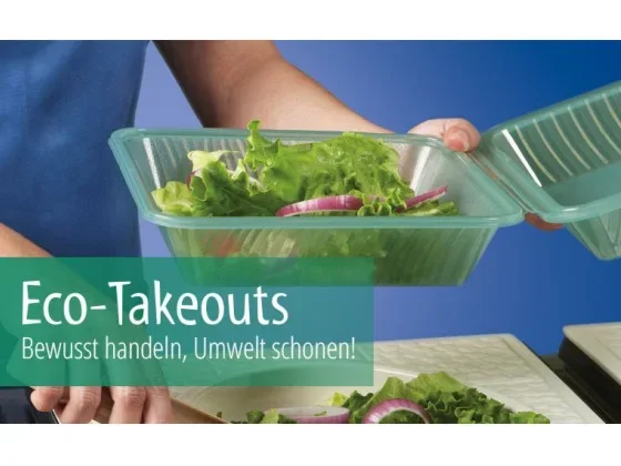 Mehrweg Menüschale "Eco-Takeouts", ungeteilt, grün