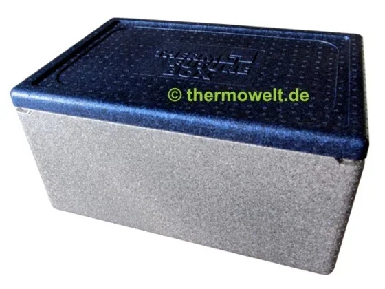 Thermobox 1/1 Gastronorm 257mm silbergrau / blau
