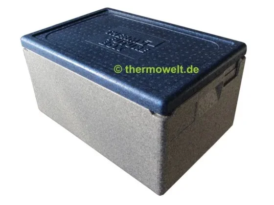 Thermobox 1/1 Gastronorm 257mm silbergrau / blau
