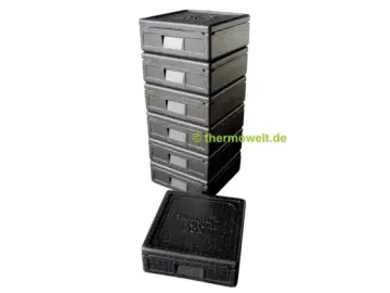6 x Pizzabox 100mm, schwarz