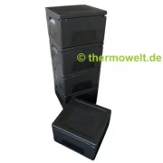6 x Pizzabox 210mm Thermowelt BASIC LINE, schwarz