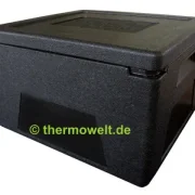 6 x Pizzabox 210mm Thermowelt BASIC LINE, schwarz