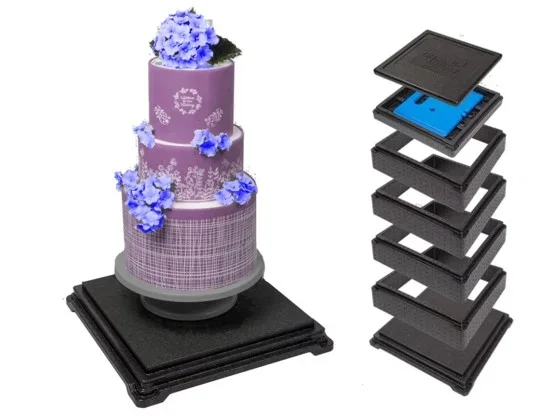 Thermobox-Set Hochzeitstorte 42 x 42 cm inkl. Kühlaufsatz und Kühlakku