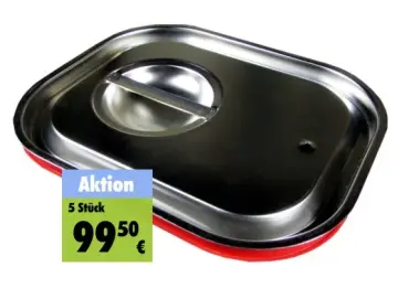 5 x Deckel für Gastronorm-Behälter 1/2 GN