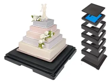 Thermobox-Set Hochzeitstorte XL, 52 x 52 cm inkl. Kühlaufsatz und Kühlakku